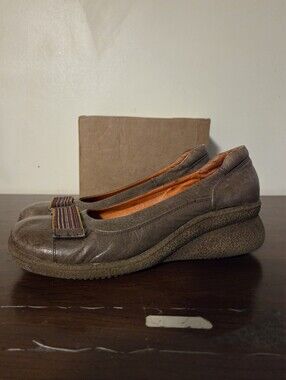 Miz Mooz Mary Jane Wedge Shoes Brown Womens 40(9-9.5 U.S.) EUC